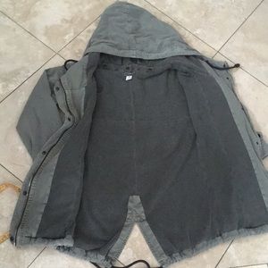 Quiksilver QUALITY!! Olive Military oversized Utility asymmetrical jacket